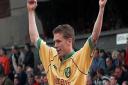 Craig Bellamy celebrates a 1-0 win at Grimsby in April 1999 during his Norwich City days Picture: Archant library