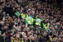 A medical emergency in the Jarrold stand during the Premier League match at Carrow Road, NorwichPicture by Paul Chesterton/Focus Images Ltd +44 7904 64026728/12/2019