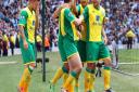 Norwich City players celebrate Jonny Howson's winning goal. Picture: Paul Chesterton / Focus Images