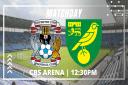 Norwich City travel to the CBS Arena to face Coventry this afternoon.