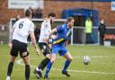 King's Lynn Town striker Michael Gash in action against Eastleigh