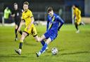 Sonny Carey in action for King's Lynn Town against Hartlepool