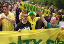 Fan groups organised a friendly march ahead of the first Carrow Road game of this season and have been working to imporve the atmosphere Picture: Paul Chesterton/Focus Images