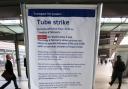 A tube strike notice as commuters faced a 48 hour tube strike last week.