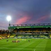 Norwich City FC's Carrow Road under the old floodlights