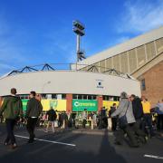 Norwich City fans outside the ground