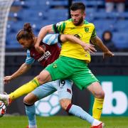 Captain Grant Hanley was a resolute figure in Norwich City's defence at Burnley