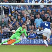 Canaries keeper Tim Krul guessed the wrong way as Andros Townsend converted a penalty for Everton