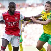 Christos Tzolis made his Premier League debut for Norwich City at Arsenal