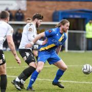 King's Lynn Town striker Michael Gash in action against Eastleigh
