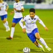 Simeon Jackson puts on the after burners during his debut for King's Lynn Town at Wealdstone