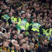 A medical emergency in the Jarrold stand during the Premier League match at Carrow Road, NorwichPicture by Paul Chesterton/Focus Images Ltd +44 7904 64026728/12/2019