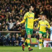 Mario Vrancic of Norwich celebrates scoring his side’s 2nd goal during the Sky Bet Championship match at Carrow Road, NorwichPicture by Paul Chesterton/Focus Images Ltd +44 7904 64026727/04/2019
