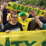 Fan groups organised a friendly march ahead of the first Carrow Road game of this season and have been working to imporve the atmosphere Picture: Paul Chesterton/Focus Images