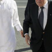 The man who sold the World Cup - disgraced former Fifa president Sepp Blatter, right, being welcomed by AFC president Mohammed bin Hammam upon his arrival in Qatar in 2013. Up for discussion was the scheduling of the 2022 World Cup Picture: PA
