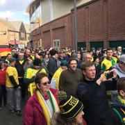 Norwich City fans making their way to Carrow Road Picture: SOPHIE WYLLIE