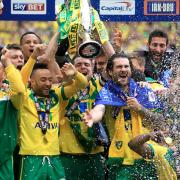Future Voices: Will Norwich City players and staff be repeating their 2015 Wembley play off celebrations in 2017? Photo: Nick Potts/PA Wire.