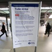 A tube strike notice as commuters faced a 48 hour tube strike last week.