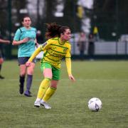 Rachel Lawrence in action during City Women's 7-0 win over Mulbarton
