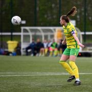 Anna Larkins in action during Norwich City Women's 4-1 win over Sudbury